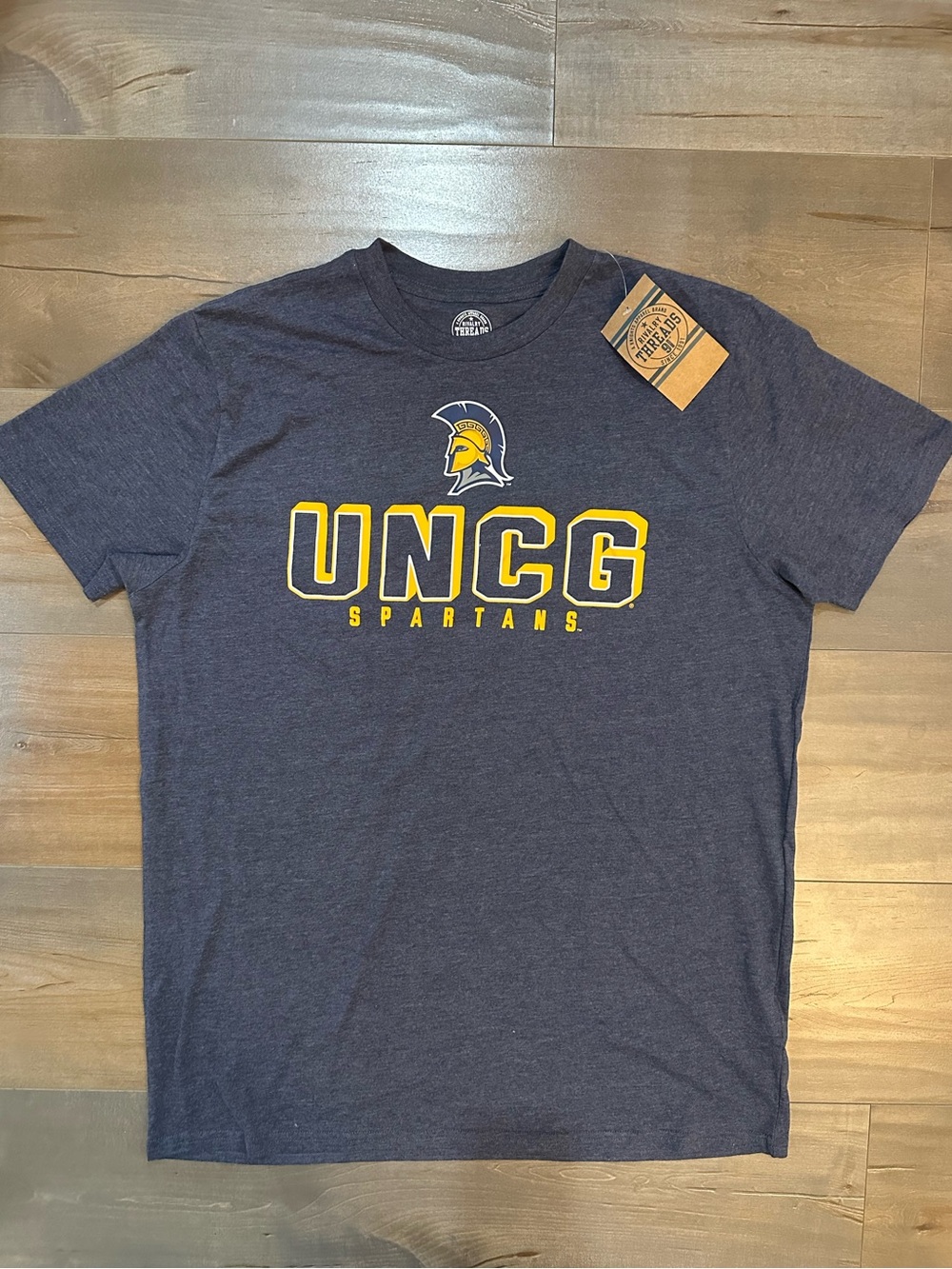 Rivalry Threads Navy and Yellow UNCG Spartans Short Sleeve Tee